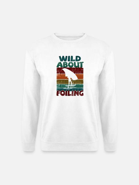 Wild about Foiling - retro sunset - Unisex Pullover - Weiß