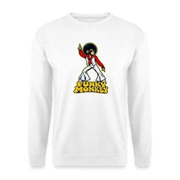 Funky Monkey - Unisex Pullover - Weiß - Vorne - Alina (178cm) & Michal (187cm)