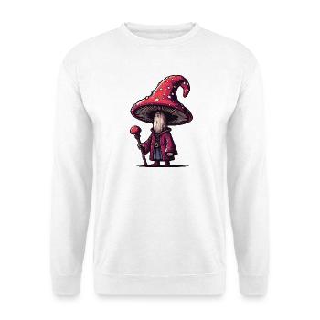 Pilz Abenteurer - Unisex Pullover - Weiß - Vorne - Alina (178cm) & Michal (187cm)