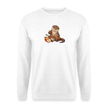 Otter kocht Apfelmarmelade - Unisex Pullover - Weiß - Vorne - Alina (178cm) & Michal (187cm)