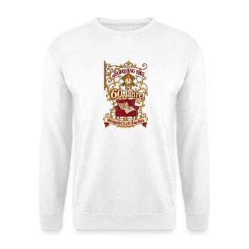 Jahrgang 1967 Mittagsschlaf - Unisex Pullover - Weiß - Vorne - Alina (178cm) & Michal (187cm)