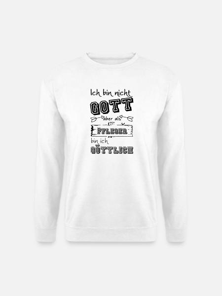 Göttlicher Pfleger Geschenk - Unisex Pullover - Weiß