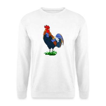 Coq coloré dans le style dessin animé - Sweat-shirt Unisexe - blanc - Devant
