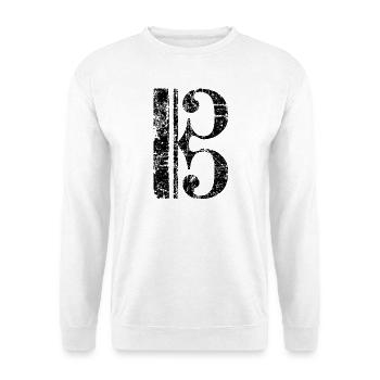 Violin key, tenor key, viola key - Unisex Sweatshirt - white - Front