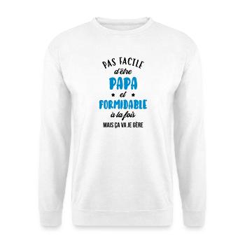 Papa - Fête des Pères - Anniversaire - Bébé - Unisex Sweatshirt - white - Front