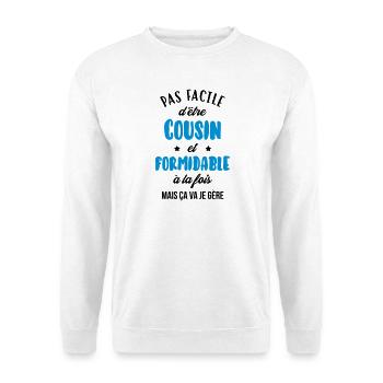 Onkel / Tante / Vetter / Cousin / Kusine - Unisex Pullover - Weiß - Vorne