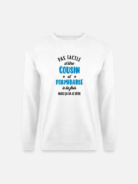 Oncle / Tante / Cousin / Cousine - Sweat-shirt Unisexe - blanc