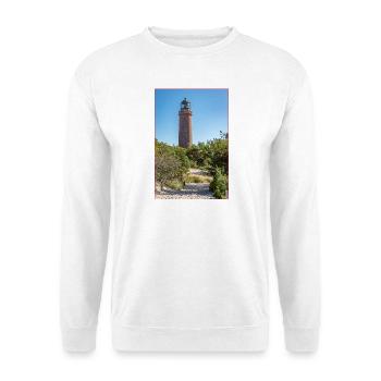 Phare Darsser Localité Mer Baltique Plage ouest - Sweat-shirt Unisexe - blanc - Devant