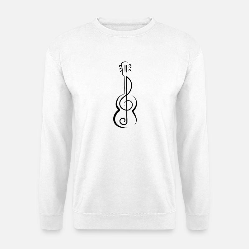 Gitarre Musik - Unisex Pullover - Weiß