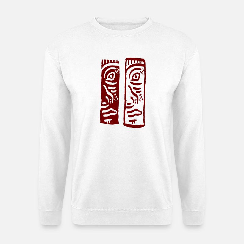 Faces 2 in 1 - Unisex Sweatshirt - white