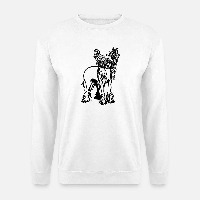 Chinesischer Schopfhund - Unisex Pullover - Weiß