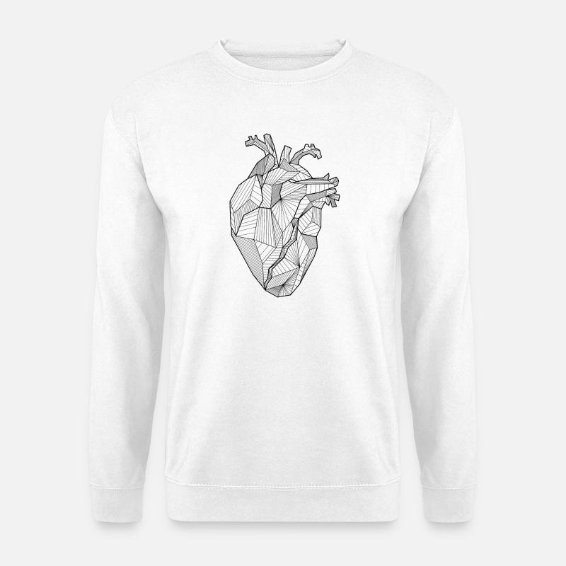 Herz - Unisex Pullover - Weiß