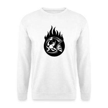 casque sp flamme - Sweat-shirt Unisexe - blanc - Devant