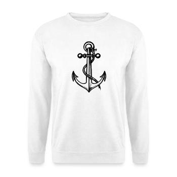 Anchor with rope - Unisex Sweatshirt - white - Front