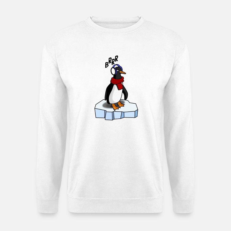 Dem süßen Pinguin ist kalt - Unisex Pullover - Weiß