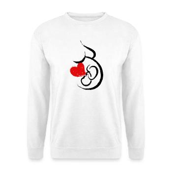 Bébé Ventre Coeur Bébé Grossesse Grossesse Maman - Sweat-shirt Unisexe - blanc - Devant