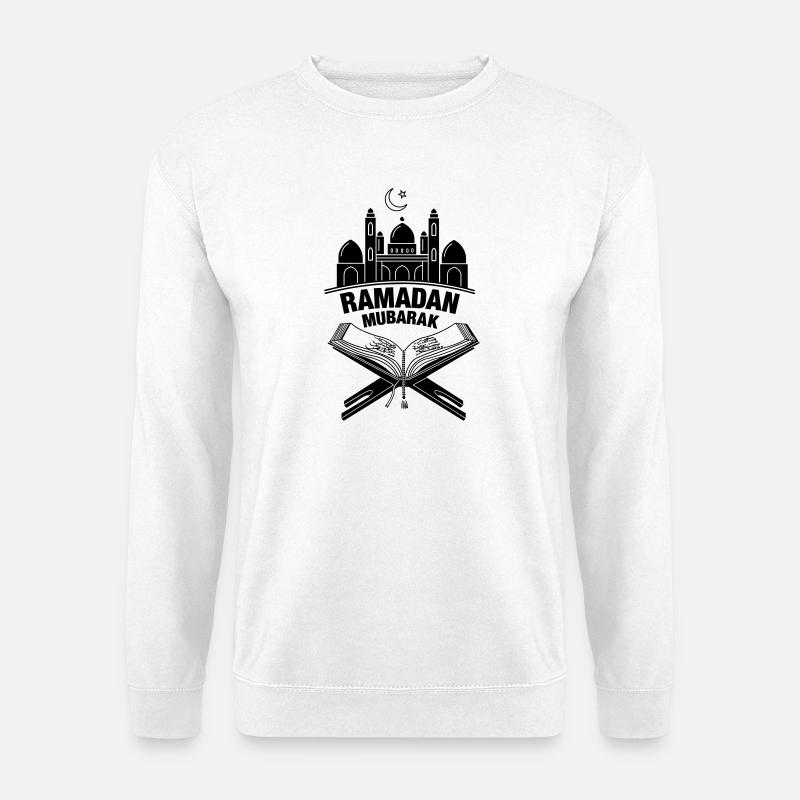 Koran Moschee Ramadan Mubarak - Unisex Pullover - Weiß