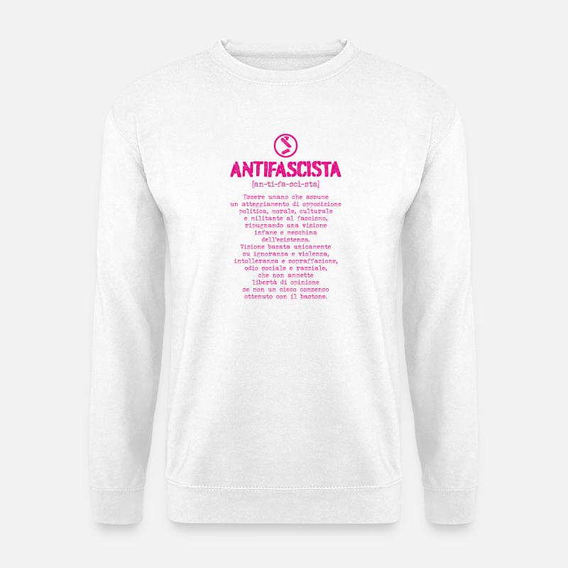 Antifaschistische Definition - Unisex Pullover - Weiß