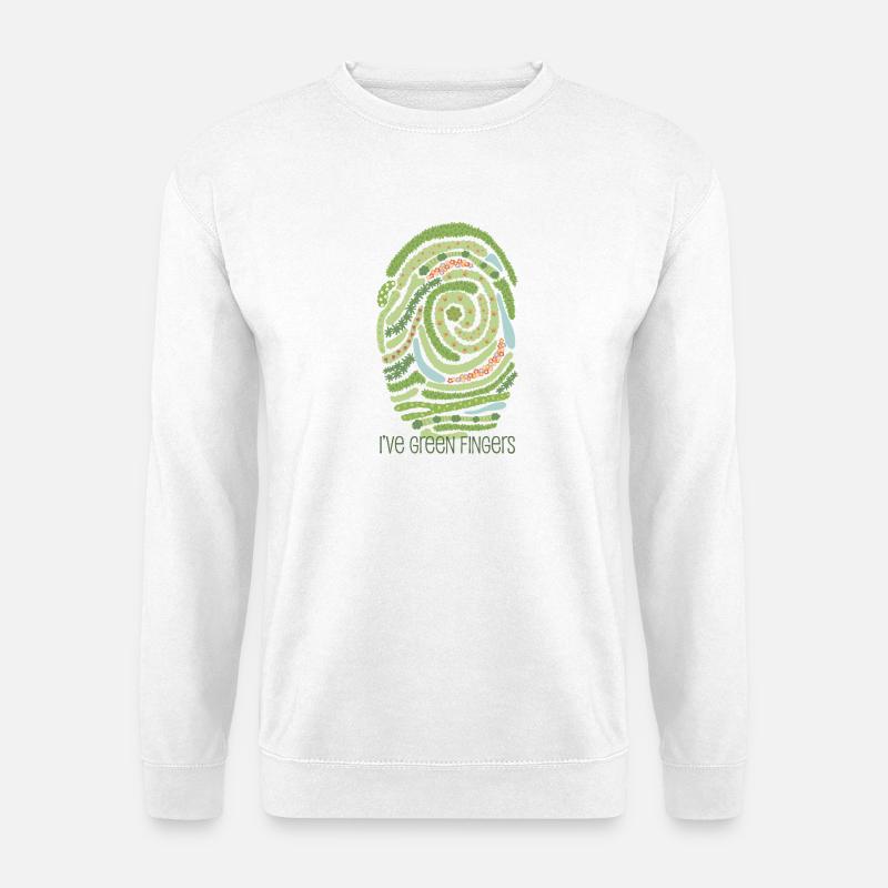 Garden fingerprint - Unisex Sweatshirt - white