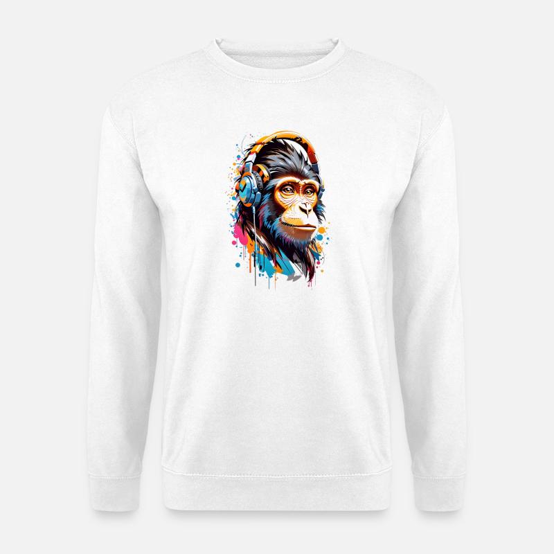 Coole Affe - Unisex Pullover - Weiß