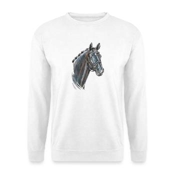 Pferd Portrait Totilas - Unisex Pullover - Weiß - Vorne