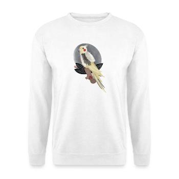 cockatiel cockatoo illustration - Unisex Sweatshirt - white - Front