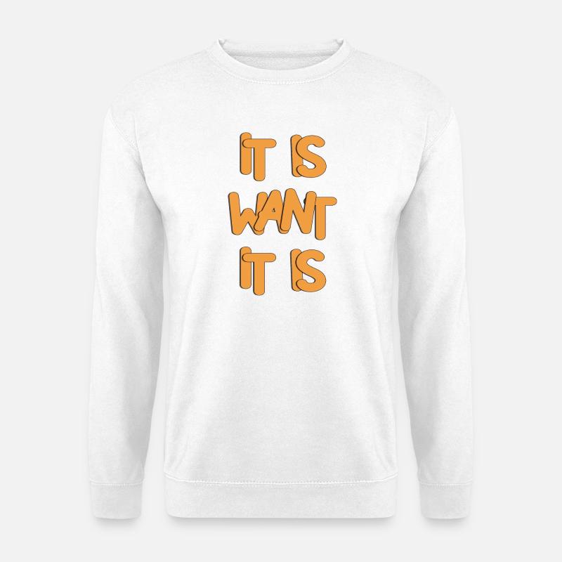 Expressive Bold Typography Design - Unisex Sweatshirt - white