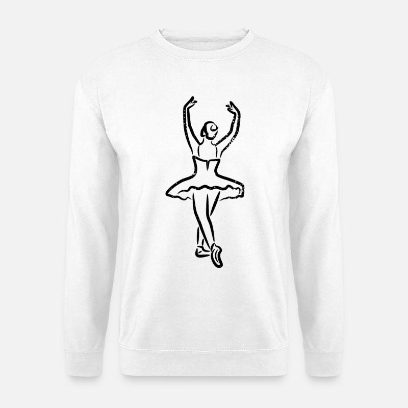 Ballerina Skizze - Unisex Pullover - Weiß
