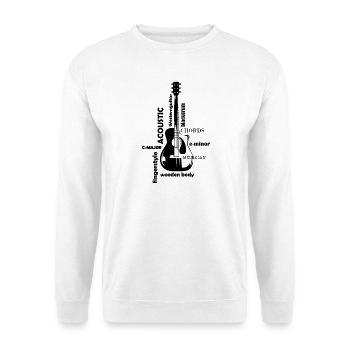 Gitarre Illustration Typografie Western Logo icon - Unisex Pullover - Weiß - Vorne