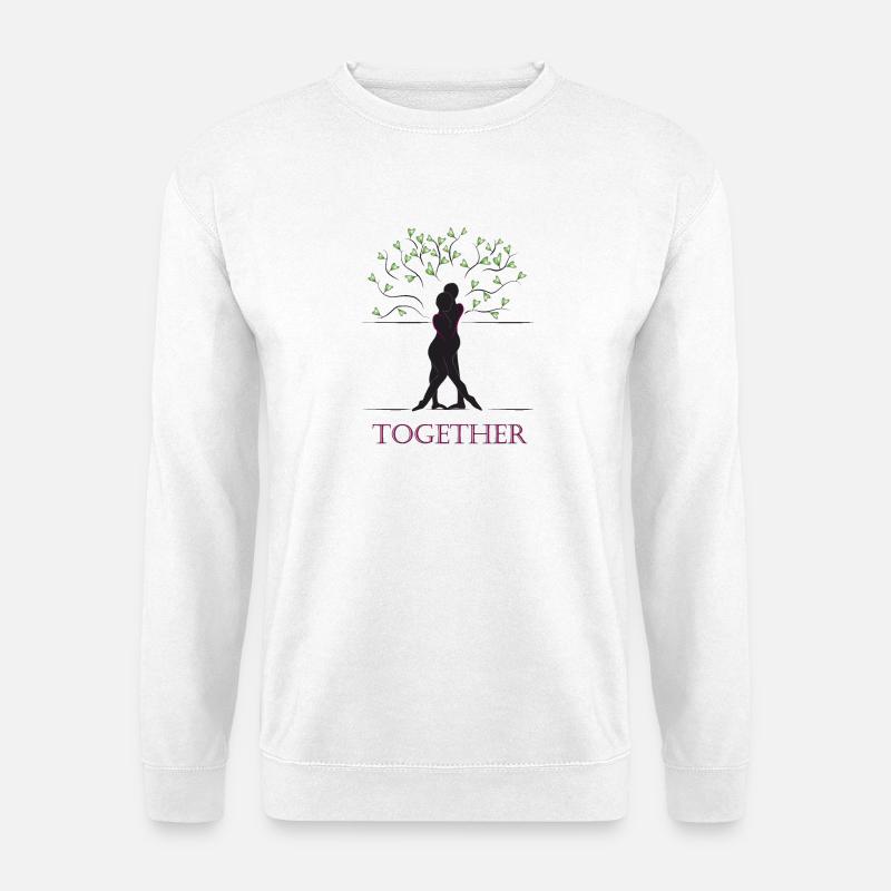 Zusammen schwarz - Unisex Pullover - Weiß