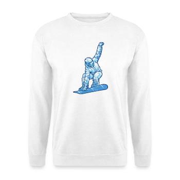 Schnee Winter Skifahrer Schifahren Wintersport Eis - Unisex Pullover - Weiß - Vorne