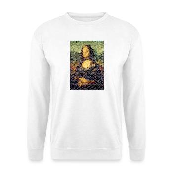 La Joconde - Mona Lisa - Style vitrail - Sweat-shirt Unisexe - blanc - Devant
