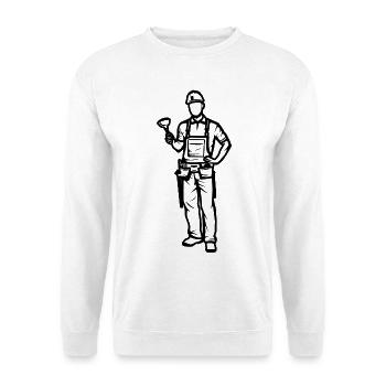 Garçon plombier - Sweat-shirt Unisexe - blanc - Devant