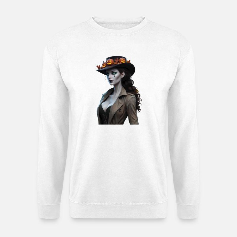 Halloween-Hexe - Der Hirsch-Stalker - Unisex Pullover - Weiß