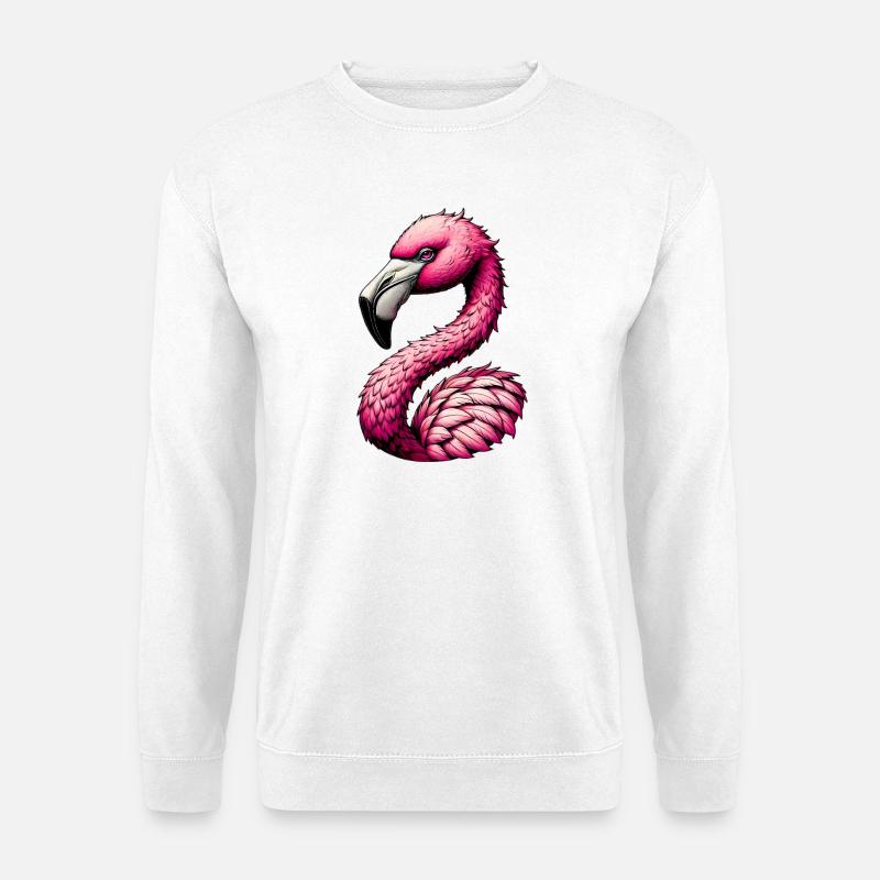 Flamingo - Unisex Pullover - Weiß