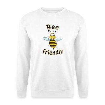 Bee friendly - Unisex Pullover - Weiß - Vorne