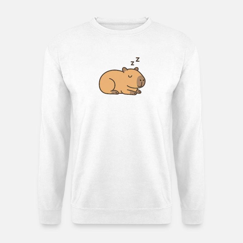 Sleeping capybara - Unisex Sweatshirt - white