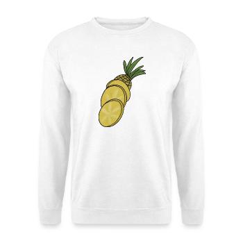 Sliced Pineapple Cartoon Illustration - Unisex Sweatshirt - white - Front