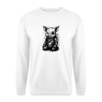 Cochon cybernétique - Sweat-shirt Unisexe - blanc - Devant