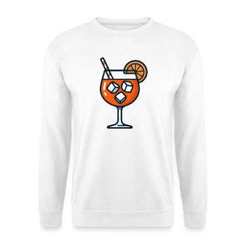 Orange Spritz Glas mit Eis - Unisex Sweatshirt - white - Front