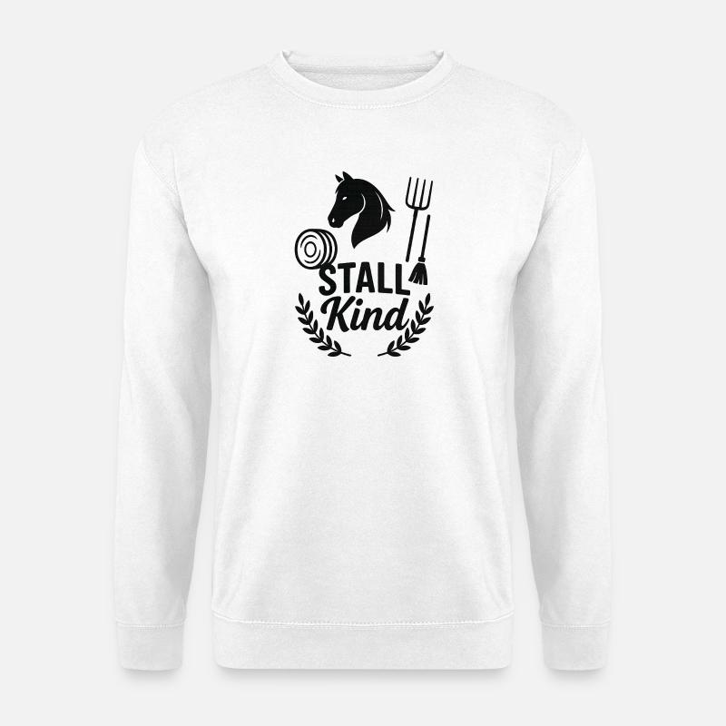 Stallkind Pferdefreund  - Unisex Pullover - Weiß