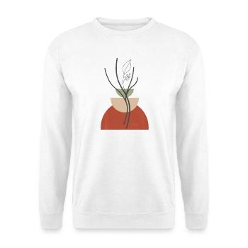 Geometric Plant Vase - Unisex Sweatshirt - white - Front