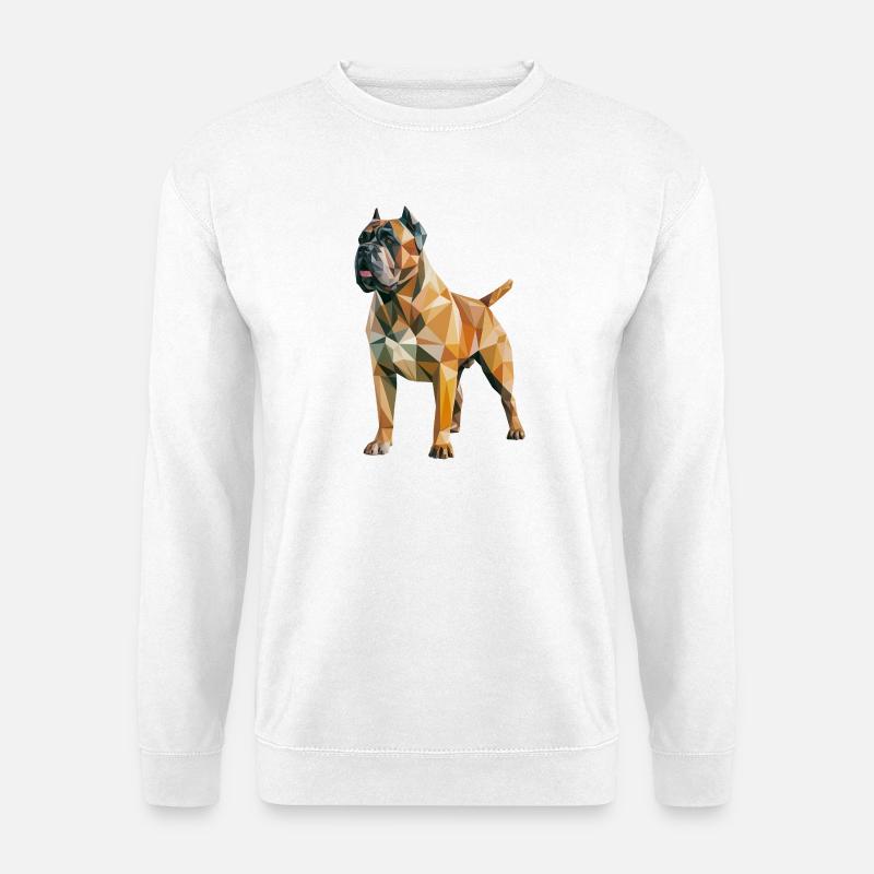 Mastiff - Cool Low Poly  Logo - Unisex Sweatshirt - white
