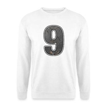 Rusty nine in metal look - Unisex Sweatshirt - white - Front