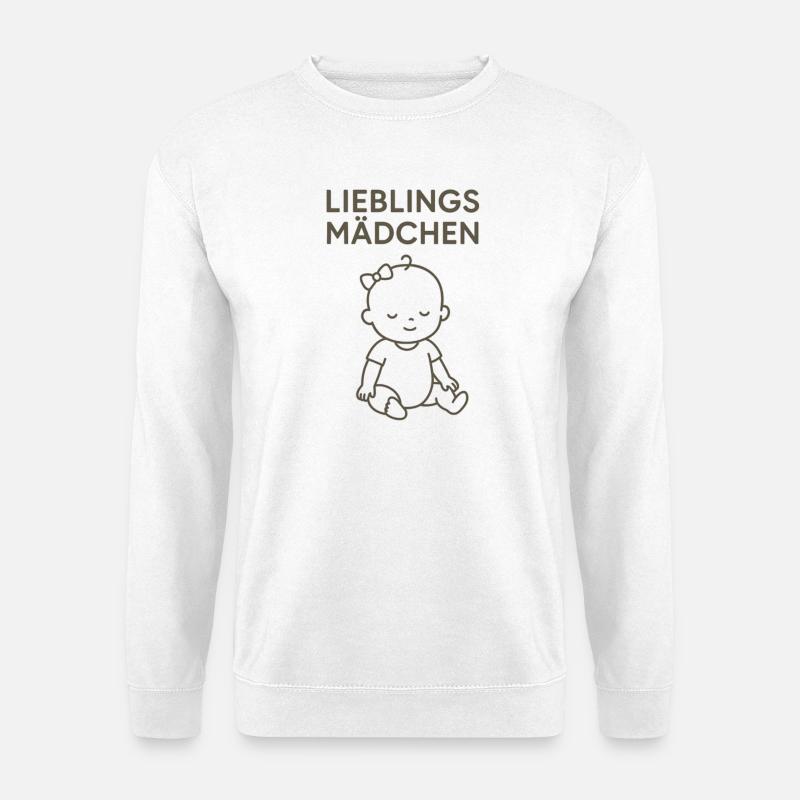 Lieblingsmädchen – Süßes Baby Mädchen Motiv - Unisex Pullover - Weiß