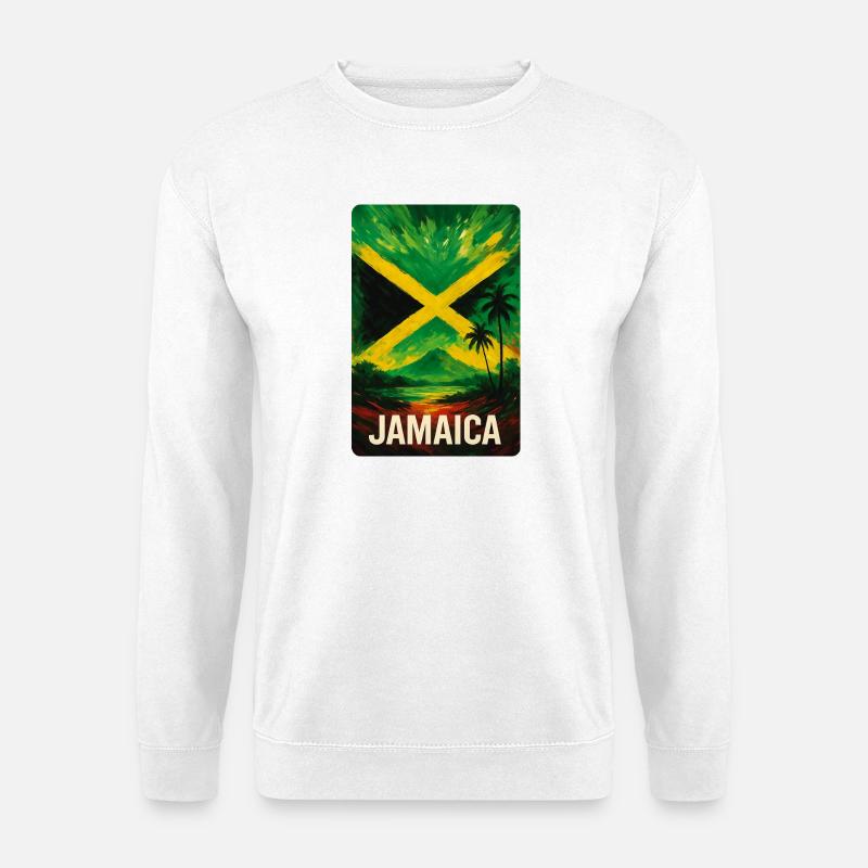 Jamaika Landschaft Design - Unisex Pullover - Weiß