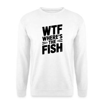 WTF Wo ist der Fisch - Unisex Pullover - Weiß - Vorne