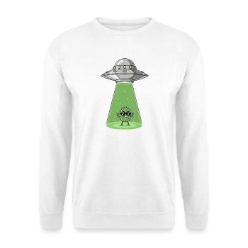 Cactus Alien in UFO Light - Unisex Sweatshirt - white - Front
