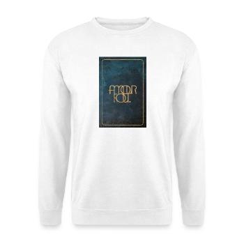Amour Fou Goldfolie auf Blau - Unisex Pullover - Weiß - Vorne