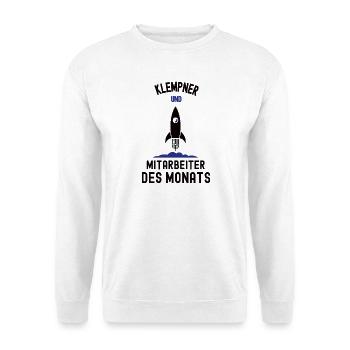 Employee of the Month Plumber Installer - Unisex Sweatshirt - white - Front